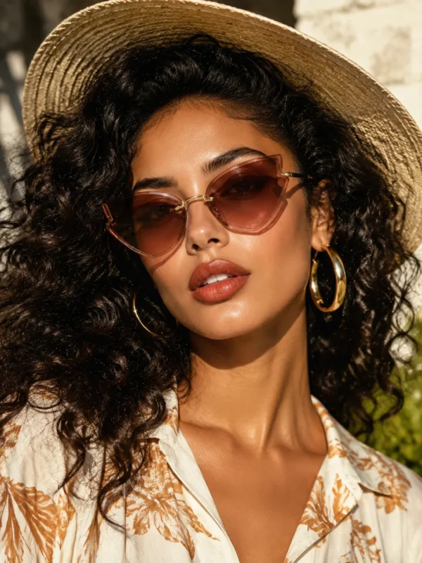 عینک آفتابی زنانه گربه ای رونیا مدل Noir - کد 5150104